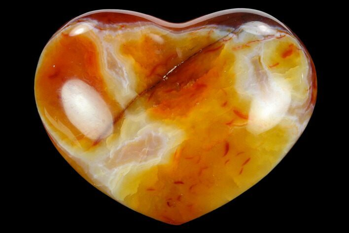 Colorful Carnelian Agate Heart #125765